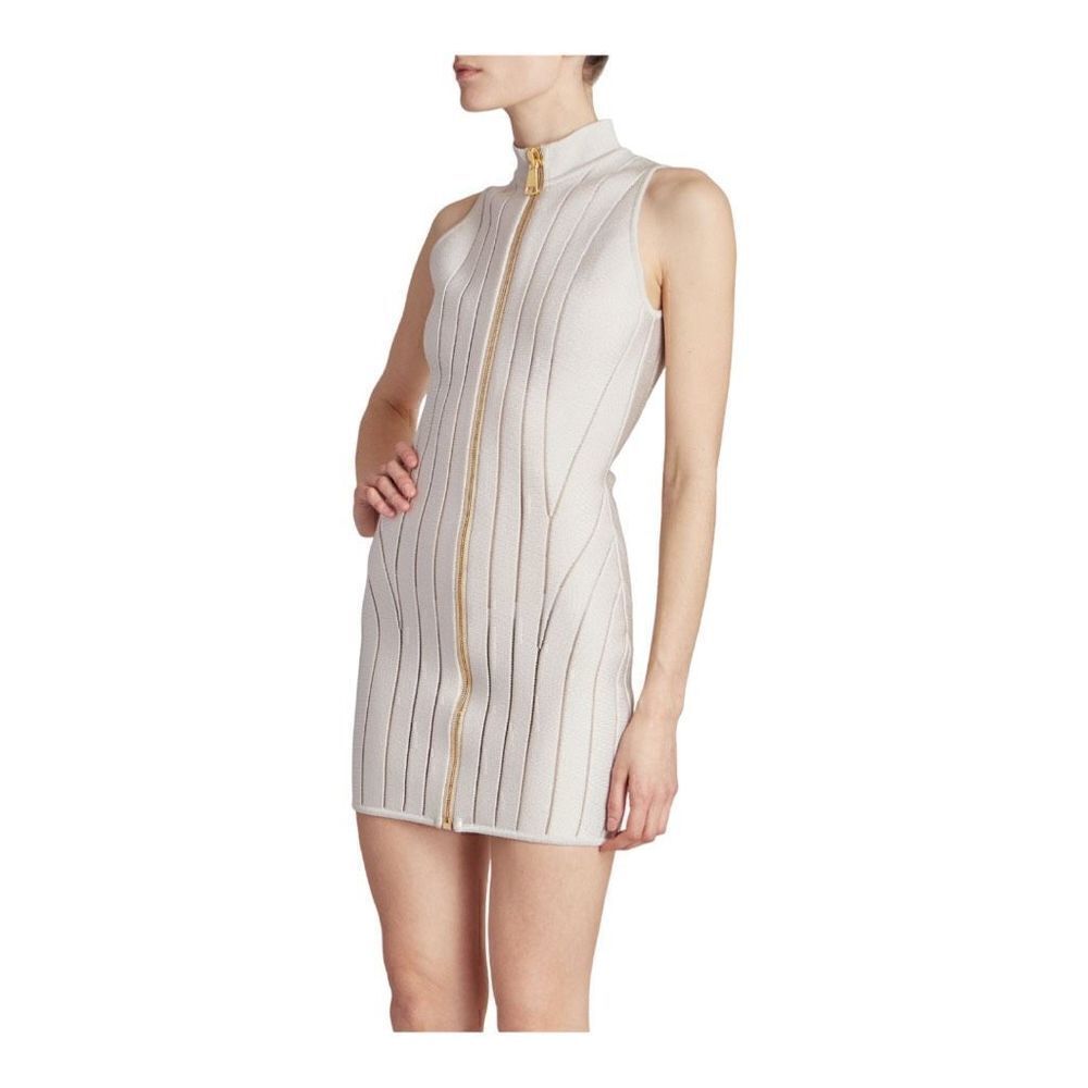 BALMAIN Sleeveless Zip Front Light Rose Minidress Size 10 (42) NWD - Picture 6 of 15
